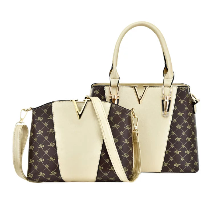 Ladies' Leather Duo Handbag Set-Cleopatra Fashion