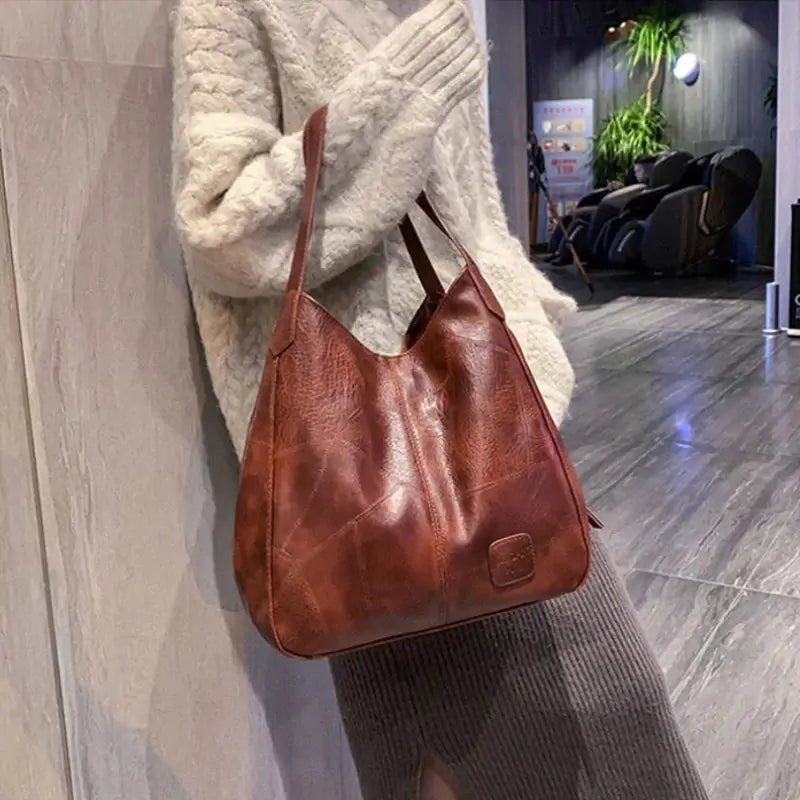 Classic PU Leather Tote For Women-Cleopatra Fashion