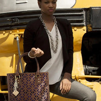 Cocoa Luxe Leather Tote-Cleopatra Fashion