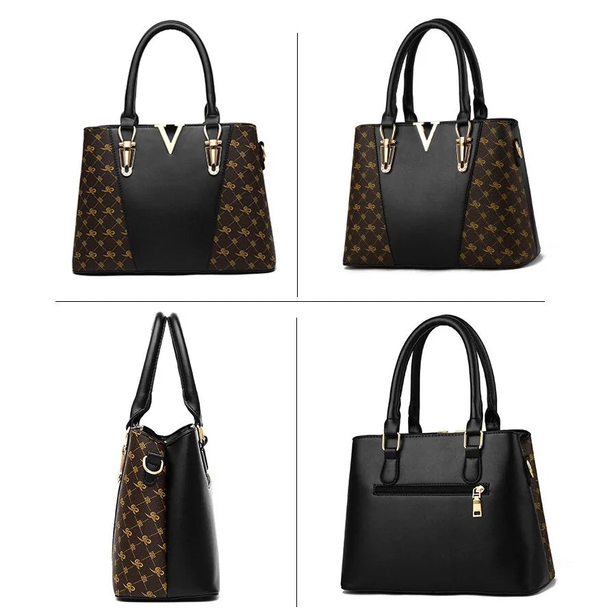 Ladies' Leather Duo Handbag Set-Cleopatra Fashion