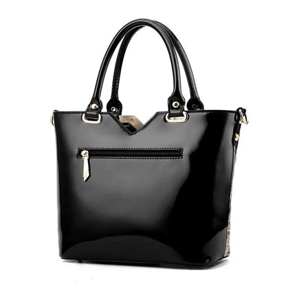 Elegant Sequin Embellished Patent Purse-Cleopatra Fashion