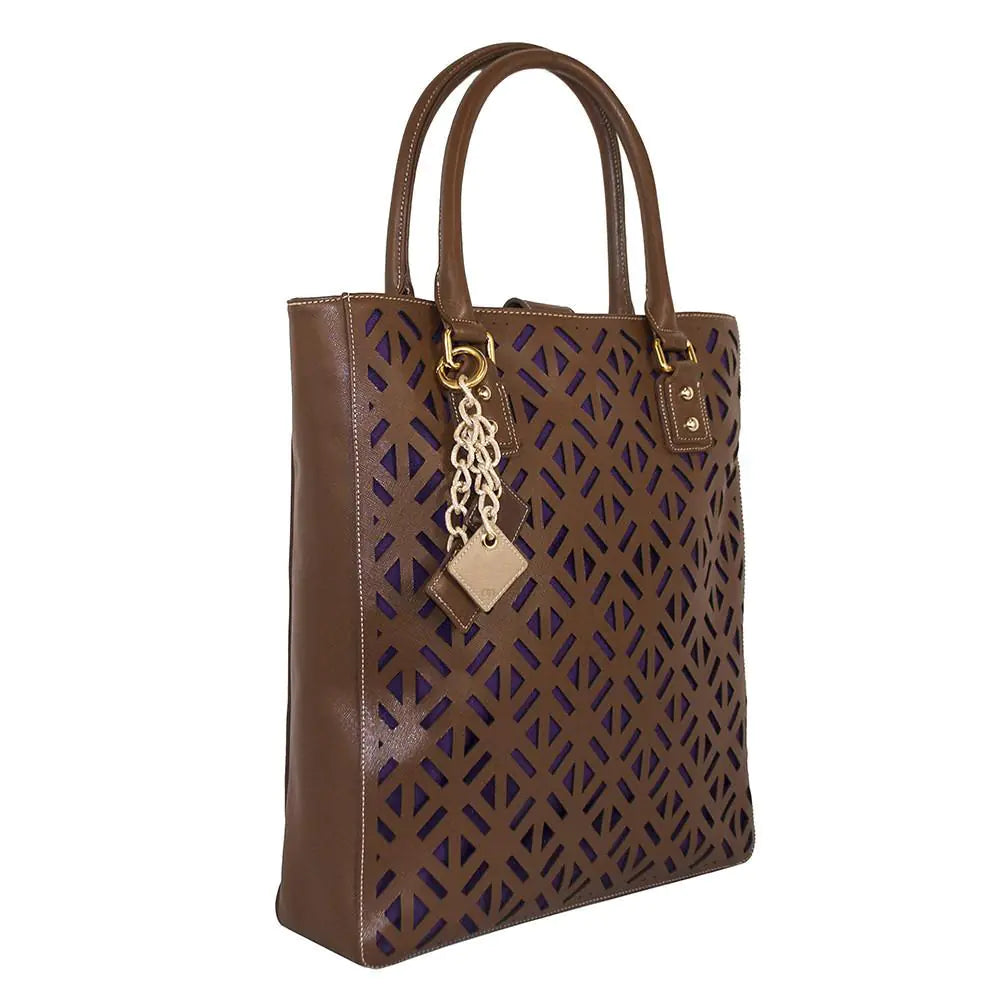 Cocoa Luxe Leather Tote-Cleopatra Fashion
